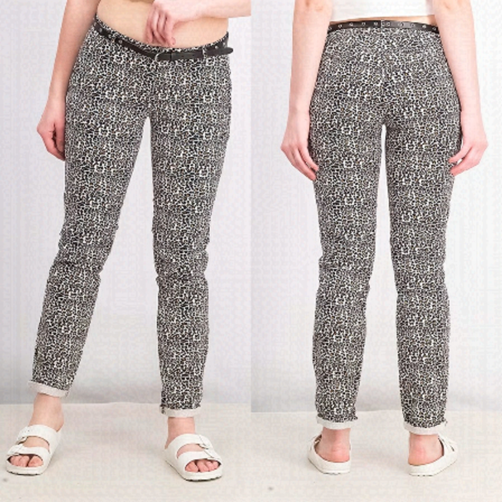 🆕 Scotch & Soda Maison Route 22 Slim Chino Fit Animal Leopard Print Pant 24/30